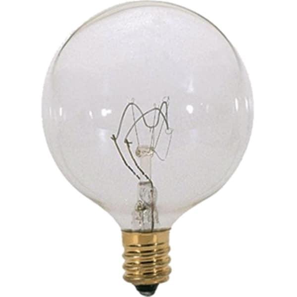 Satco Candelabra Base 25W G16.5 Light Bulb Clear, 25PK 45923038228 - main